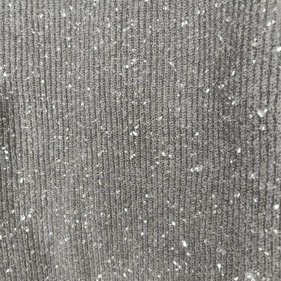 CeCe Black Speckled MockNeck Pullover Sweater Women Size M Knobby Balloon Sleeve - Picture 6 of 9